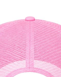 Casquette de baseball trucker rose personnalisable, dos en maille respirante, réglable avec fermeture snapback, vierge pour logo personnalisé, pour l'été et les activités de plein air, style décontracté - Product Image 6