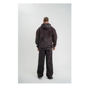 Chándal deportivo personalizado informal para hombre, chándal de gimnasio con diseño propio, chándal de hombre de alta calidad, Sudadera con capucha, lavado con ácido - Product Image 2