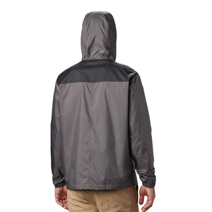 Chaqueta Cortavientos Impermeable con Capucha y Bloques de Color Liso, Unisex, con Logotipo Personalizado, Chaqueta Deportiva de Nailon para Senderismo al Aire Libre para Hombre - Product Image 2