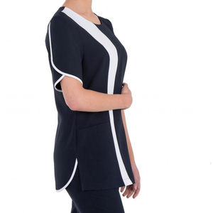 Nouvelle Tunique de Salon de Beauté Personnalisée, Uniforme Élastique pour Manucure et Spa, Blouse de Travail Femme Grande Taille - Product Image 1