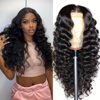 Perruques en cheveux humains vierges ondulés brun cuivré foncé, effet naturel, densité 180 %, avec dentelle HD 13x6, sans colle, pour femmes, vente en gros