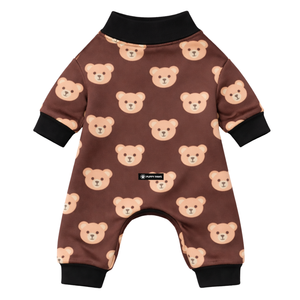 Pijama Enterizo para Perro con Estampado de Oso Negro, Ropa de Dormir Suave y Elástica para Mascotas, Cómoda y Transpirable para Todas las Estaciones, para Perros Pequeños y Medianos, para Interiores - Product Image 5