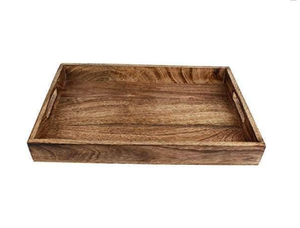 Indian Supplier <b>Large</b> Capacity Wooden <b>Tray</b> for Food Beverage Storage and Decorative Home Organization Available For Sale - Product Image 5