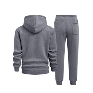 Conjunto Deportivo para Hombre, Sudadera con Cremallera de Felpa de Algodón, Pantalones para Correr, Ropa Deportiva Cómoda para el Gimnasio, Económico - Product Image 2