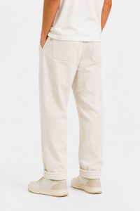 Pantalon décontracté pour hommes avec cordon de serrage, coupe décontractée, en coton doux, pantalon de détente confortable pour tous les jours, pantalon à taille élastique - Product Image 3