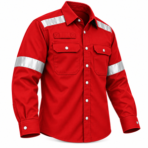 Wholesale Men <b>Flame</b> Resistant <b>Shirt</b> Oil Tanker Marine Safety Work <b>Shirt</b> Reflective Tape Custom Men's Heavy Duty Offshore Uniform - Product Image 3