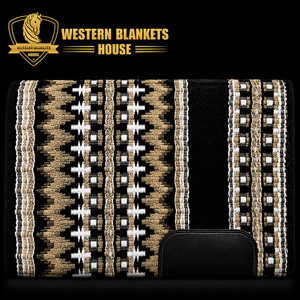 Western <b>Blankets</b> House Classic Western Saddle Pad New Zealand Wool Shell Fleece Lining Polyester Filling Comfortable Horse - Product Image 2