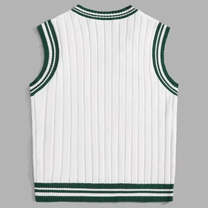 Make Your Custom Good Quality V-Neck for Sorority/Fraternity/Schools/Colleges/Universities Logo Knitted <b>Cardigans</b> <b>Sweaters</b> - Product Image 3