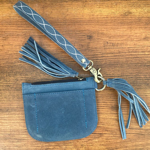 Luxe personnalisé en gros botte point de daim cuir bracelet carte de crédit pochette sac à main Mini poche à monnaie gland porte-carte portefeuilles - Product Image 5