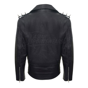 Veste en cuir véritable pour homme, décontractée, hiver, avec fermeture éclair, manches ajustables, logo sur le devant - Respirante et écologique - Product Image 6