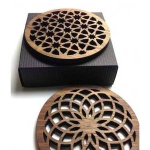 Sous-verre promotionnel en bois pour la protection des verres - Product Image 1