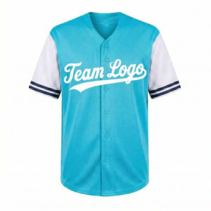 Maillot de baseball premium pour homme, entièrement boutonné, 100 % polyester, maille respirante, impression sublimée, coupe automatisée, manches raglan. - Product Image 3