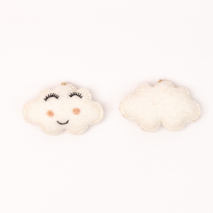Adorno de Fieltro de Lana con Forma de Nube Sonriente, Formas de Fieltro, Decoración de Nubes de Fieltro, Juguetes Interactivos para Niños, Accesorios para Fotos de Recién Nacidos - Product Image 4