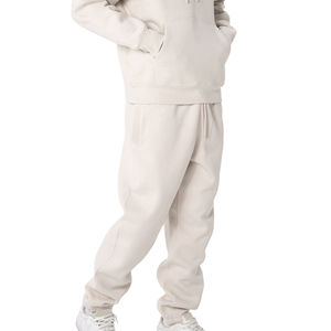 Pantalon de survêtement en coton et polyester, toucher doux, coupe décontractée, cordon élastique, vêtements de sport d'hiver - Product Image 3