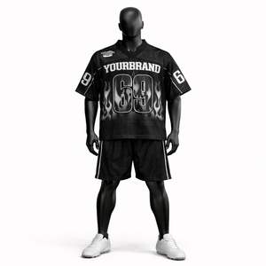 Camiseta de Fútbol Americano Auténtica al por Mayor, Estilo Drift, Color Dorado Vegas, Verde y Blanco, Malla Transpirable, Manga Corta - Product Image 1