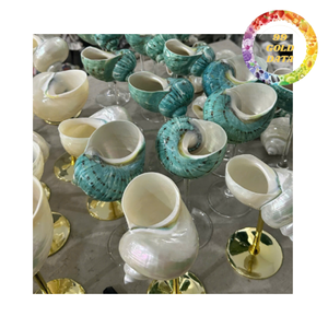แก้วเปลือกหอยทำมือสุดหรู รูปทรงเปลือกหอยธรรมชาติ สำหรับร้านอาหาร งานเลี้ยง และตกแต่งงานปาร์ตี้อย่างมีสไตล์ - Product Image 5