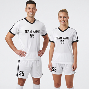 Soccer Football Jersey and <b>Shorts</b> Set Custom Sublimated Soccer Uniform Football V-Neck <b>Short</b> Sleeve <b>Mesh</b> Jersey Tops - Product Image 1