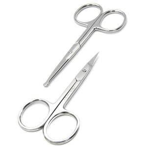 Pack of 2 Rounded & Curved Blunt Tip Scissors, Eyebrow & Baby <b>Nail</b> -Safe Stainless Steel, Nose Hair Scissors, Mustache & Facial - Product Image 4