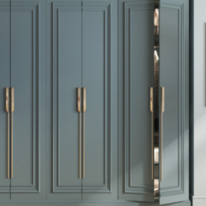 Perfil de borde moderno para armario, tirador de aluminio montado en superficie, herrajes para muebles de hogar, para puertas de armario. - Product Image 1