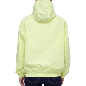 Chaqueta Blusón con Capucha para Mujer, Color Amarillo Claro, Manga Larga, Cierre de Cremallera, Resistente al Viento, Estilo Primavera, Tejido de Poliéster - Product Image 2