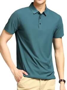 Nouveau T-shirt polo personnalisé pour homme, col rond, manches longues, 100% coton tricoté, couleur personnalisée, style streetwear - Product Image 4