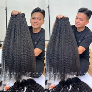 Venta al por mayor de extensiones de cabello liso rizado vietnamita de longitud larga recogido de cabello humano para hacer pelucas - Product Image 3