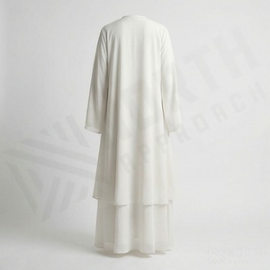 Elegante Vestido Abaya Musulmán para Mujer, Khimar Islámico, Ropa Abaya Moderna, Vestido Largo, Abaya Oversize Plisada - Product Image 2
