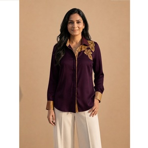 <b>Women</b> Cotton Shirt Comfortable Breathable Casual Fashion <b>Top</b> for Daily Wear Soft Lightweight Clothing Direct Supplier Wholesale - Product Image 1