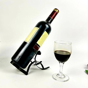 Organisateur de rangement pour accessoires de bar, support/support à bouteilles de vin en métal, accessoires de fête personnalisés en métal - Product Image 1