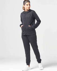 Sweat à capuche surdimensionné décontracté tricoté haut court fitness en plein air col à capuche vêtements de sport décontracté solide tricoté sweats à capuche pour femme - Product Image 4