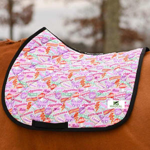 แผ่นรองอานม้าคุณภาพสูง ลายซันสัญลักษณ์แบบซับลิเมชั่น คุณภาพเยี่ยม แผ่นรองอานม้าสำหรับขี่ม้า ใช้ได้หลากหลาย - Product Image 1