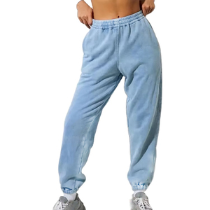 Nouveau survêtement respirant personnalisé avec logo, effet délavé, pour femme, en tissu épais et respirant, à manches longues, tendance. - Product Image 4