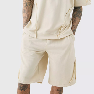 Ensemble de survêtement d'été surdimensionné personnalisé de haute qualité pour homme 2026 – T-shirt et short 100 % coton, tenue décontractée 2 pièces style streetwear - Product Image 4