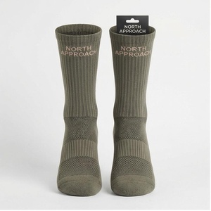 North Approach Crew Athletic <b>Socks</b> Solid Olive Green Breathable Hiking <b>Socks</b> for Adults Spring Season - Product Image 1