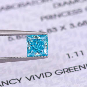 Diamants de laboratoire 1,0 CT VS1-VS2 taille princesse, couleur vive fantaisie, certifiés IGI, pour bijoux personnalisés - Product Image 3