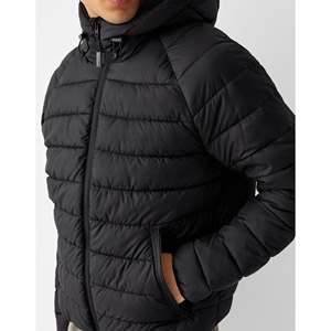 เสื้อแจ็คเก็ตพัฟเฟอร์ผู้ชาย ทรงหลวม สวมใส่สบายสำหรับฤดูหนาว บุด้วยวัสดุกันหนาว ดีไซน์เย็บติดกัน ซิปยาวเต็มตัว คอตั้ง เหมาะสำหรับใส่ในชีวิตประจำวัน - Product Image 5