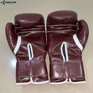 Customizable High-quality PU Leather Boxing Gloves Breathable Moisture-wicking Adjustable Wrist <b>Strap</b> Hook Loop Closure for - Product Image 6