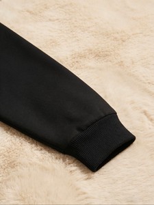 Women's Slim Fit <b>Cropped</b> Hoodie Color Block Long Sleeve <b>Zip</b>-<b>Up</b> Breathable Quick Dry Winter Casual Fleece Custom Logo Activewear - Product Image 6