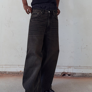 Nuevos Jeans Cargo de Mezclilla para Hombre 2026, Corte Holgado, Cintura Media, Color Azul Sólido, Algodón, Estilo Casual Otoñal, Precios al por Mayor - Product Image 5