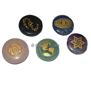 Obtenga el Mejor Juego de Artesanías de Piedras Semipreciosas de Moda con Símbolos de Reiki Tallados con Elegancia - Product Image 2