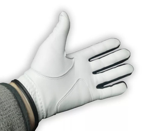 Gant de golf en cuir véritable blanc, main gauche, antidérapant, fermeture auto-agrippante, unisexe, sport - Product Image 2