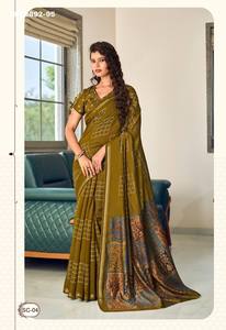 Best Fabric New Variety Premium Collection Cotton Silk with Printed Design <b>Saree</b> & <b>Blouse</b> Collection Worldwide Supplier - Product Image 6
