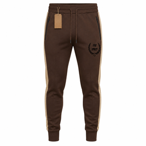 Pantalon de survêtement en coton pour homme, tissu doux de qualité supérieure, design respirant, taille élastique, cordon de serrage réglable, coupe décontractée, pour tous les jours - Product Image 1