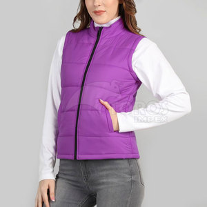 Chaleco de invierno acolchado de alta calidad hecho en Pakistán para mujer, diseño personalizado, venta al por mayor. - Product Image 4
