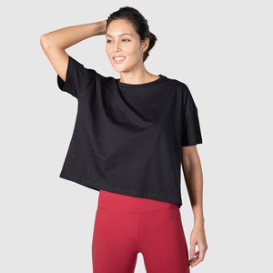 Camisetas de Mujer de Estilo Único a Bajo Precio, Poliéster/Algodón, Cantidad al por Mayor, Transpirables y Cómodas, de Manga Corta - Product Image 4