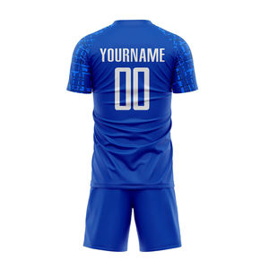 Conjunto de Camiseta de Fútbol Sublimada Personalizada, Degradado Rojo y Azul, Cuello Redondo, Manga Corta, Secado Rápido, Poliéster, Ajuste Atlético para Hombre Adulto - Product Image 2