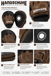 Guantes de Boxeo HANDSCHUHE INDUSTRIES de Primera Calidad, Manoplas de Piel de Vacuno, Almohadillas de Entrenamiento Duraderas para Práctica de Boxeo, para Todas las Temporadas - Product Image 6