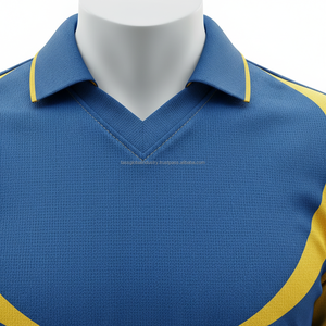 Uniforme de Cricket Unisex Azul Sublimado de Manga Corta Transpirable Personalizado OEM al por Mayor - Product Image 5