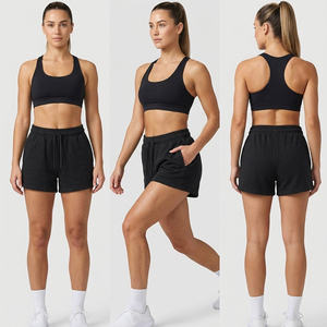 Shorts de sport taille haute pour femmes / Shorts de sport d'hiver pour femmes / Shorts de course pour femmes - Product Image 1