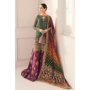 ชุดเดรสลำลองสไตล์ปากีสถานแบบใหม่สำหรับผู้หญิง  งานปักมือดีไซน์สวย  ชุด 3 ชิ้น ความยาวระดับข้อเท้า เหมาะสำหรับงานปาร์ตี้  มีจำหน่ายแล้ว - Product Image 1